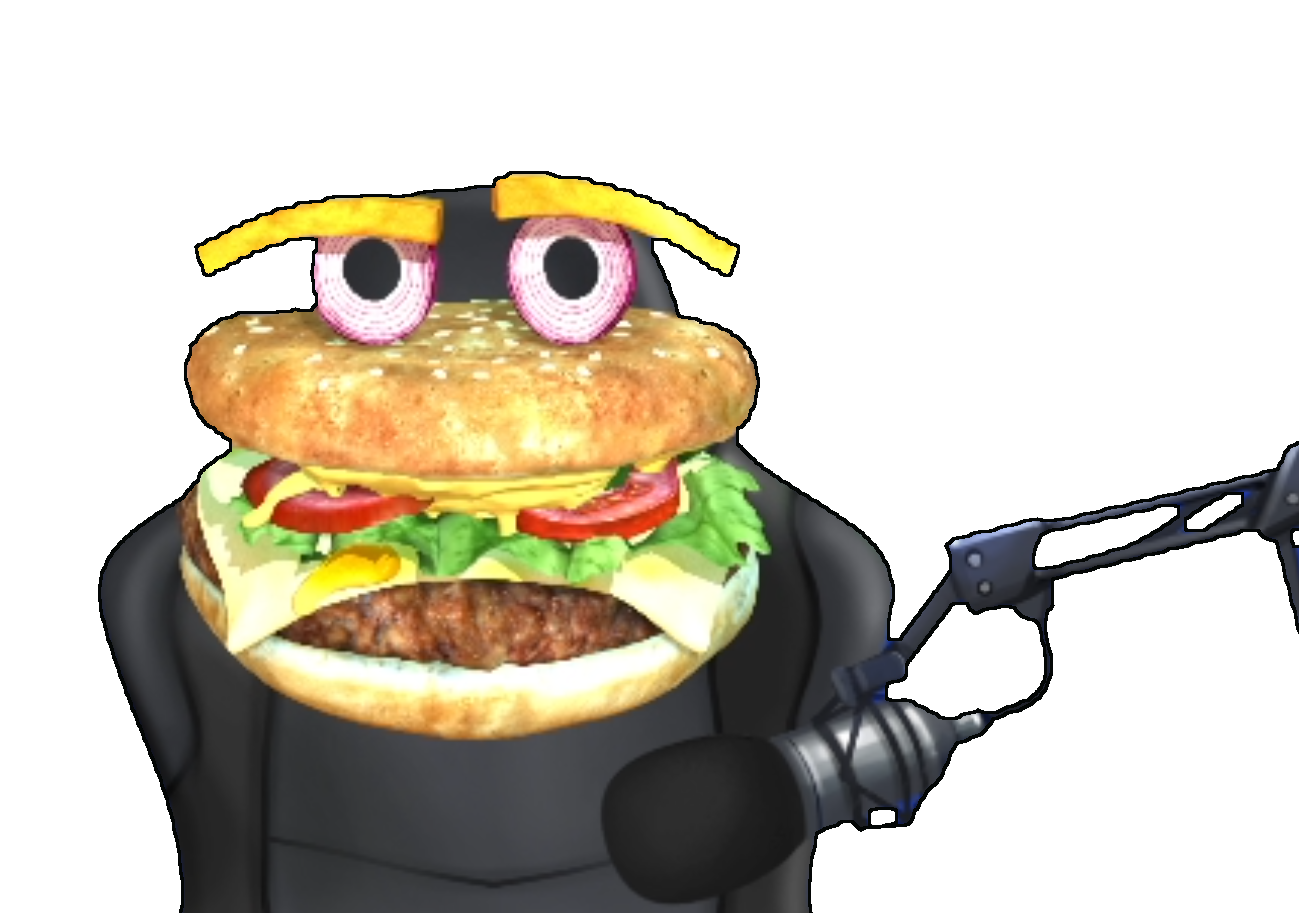 Hamburger před mikrofonem